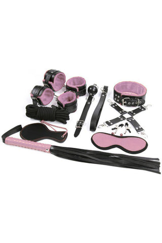 Bondage Kit 10 Piece Pink Black