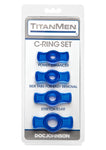 TitanMen Cock Ring Set - Blue - Fetshop