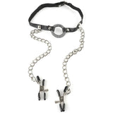 Fetish Fantasy O-Ring Gag Nipple Clamps - Fetshop