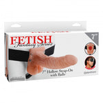7 Inch Hollow Strap-On with Balls - Fetshop