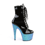Pleaser Blue Glitter ADORE-1020LG Boots
