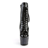 Pleaser Black Glitter ADORE-1020LG Boots