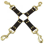 Bound Nubuck Leather 4 Way Hog Tie