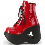 DemoniaCult Dynamite 106 Red Patent Boots | Angel Clothing