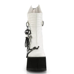 DemoniaCult KERA 130 White Boots | Angel Clothing