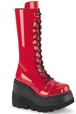 DemoniaCult SHAKER 72 Red Boots | Angel Clothing