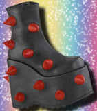 DemoniaCult SLAY 77 Black Red Boots | Angel Clothing