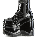 DemoniaCult WAVE 110 Patent Boots | Angel Clothing