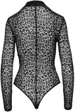 Noir Handmade Leopard Flock Bodysuit | Angel Clothing