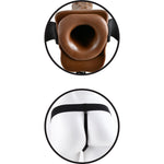 Fetish Fantasy Brown 7 Inch Hollow Strap-On with Balls