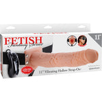 Fetish Fantasy Skin 11 Inch Vibrating Hollow Strap-On