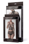Grey Velvet Erotic Harness Set