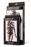 Grey Velvet Erotic Lingerie Set