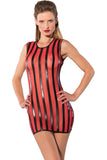 Guilty Pleasure Red Striped Datex Dress