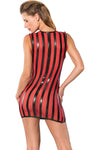 Guilty Pleasure Red Striped Datex Dress