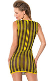 Guilty Pleasure Yellow Striped Datex Dress