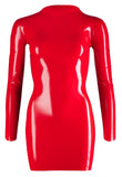 LATE-X Latex Mini Dress Red