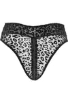 Noir Handmade Leopard Flock Panties | Angel Clothing
