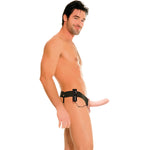 Him or Her Skin Vibrating Hollow Strap-On 6 Inch
