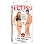 Him or Her Skin Vibrating Hollow Strap-On 6 Inch