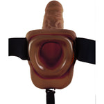 Fetish Fantasy Brown 9 Inch Hollow Strap-On with Balls