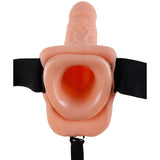 Fetish Fantasy Skin 9 Inch Hollow Strap-On with Balls
