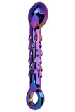 Purple Metal Plating Glass Anal Plug / Dildo