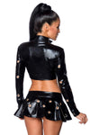 Saresia Metal Wetlook Set with Skirt