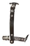 ZADO Leather Head Harness with Dildo