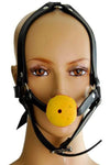 Ball Gag Head Harness Yellow