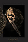 Ballerina Hold Up Stockings Black, Thigh Filigree - 292 - Fetshop