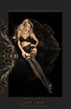 Ballerina Hold Up Stockings Black, Thigh Filigree - 292 - Fetshop