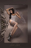 Ballerina Hold Up Stockings Fumo Smoke With Silver Filligree - 294 - Fetshop