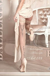 Ballerina Stunning Hold Ups Nude Floral Patterning - 228 - Fetshop