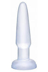 Basix Rubber Works Beginners Butt Plug-Clear