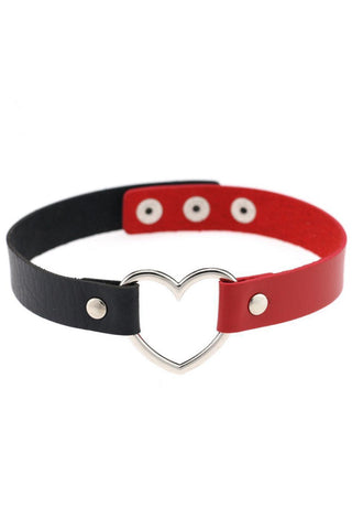 Black and Red Gothic Heart Choker