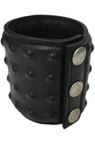 Black Leather Studded Wrist Cuff