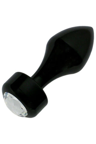 Black metallic butt plug