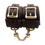 Bound Nubuck Leather Wrist Restraint Cuffs - Fetshop