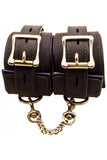 Bound Nubuck Leather Wrist Restraint Cuffs