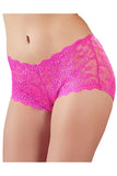 Cottelli Lingerie Open Back Pink Lace Panties (XS) | Angel Clothing