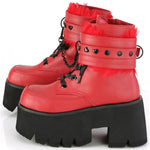 DemoniaCult ASHES 57 Boots Red | Angel Clothing