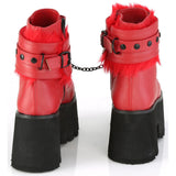 DemoniaCult ASHES 57 Boots Red | Angel Clothing