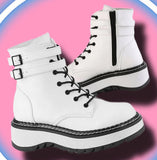 DemoniaCult LILITH 152 Boots White | Angel Clothing
