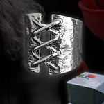Et Nox Stainless Steel Story of O Corset Ring - Fetshop