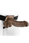 Fetish Fantasy Brown 7 Inch Hollow Strap-On with Balls