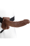 Fetish Fantasy Brown 9 Inch Hollow Strap-On with Balls