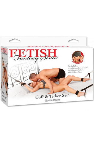 Fetish Fantasy Cuff & Tether Set Black