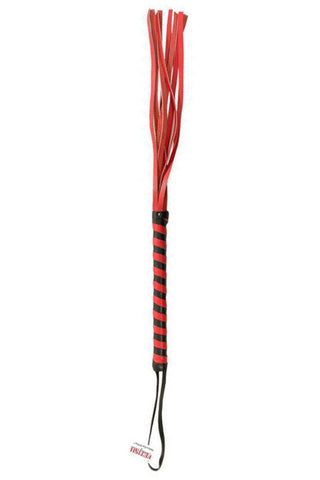 Fetish Fantasy Deluxe Cat O Nine Flogger Red & Black