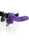 Fetish Fantasy Purple 7 Inch Vibrating Hollow Strap-On